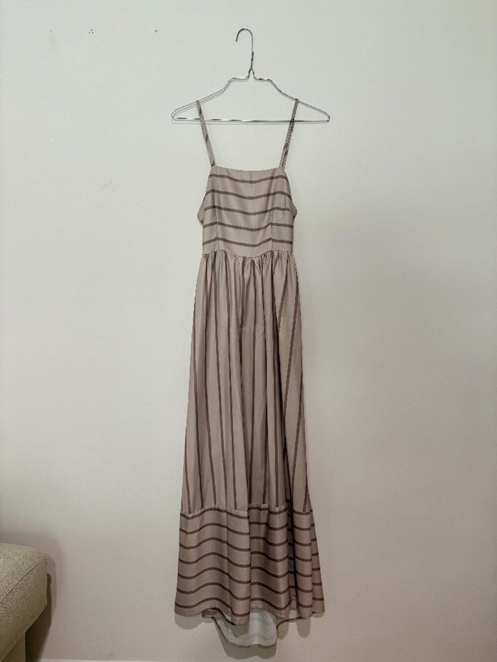 Women's Stripped Sleeveless Maxi Dress